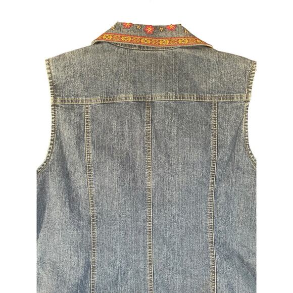 NWT Alfred Dunner Women’s Embellished Denim Vest Size 12 - Picture 5 of 9